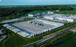 TIR parking, drone big picture of Hegelmann Hub