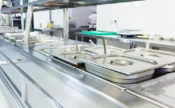 Close-up to restaurant\s counter