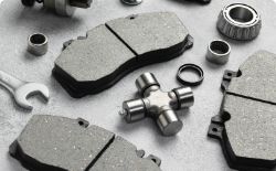 Composition of different parts and accessories for trucks and trailers